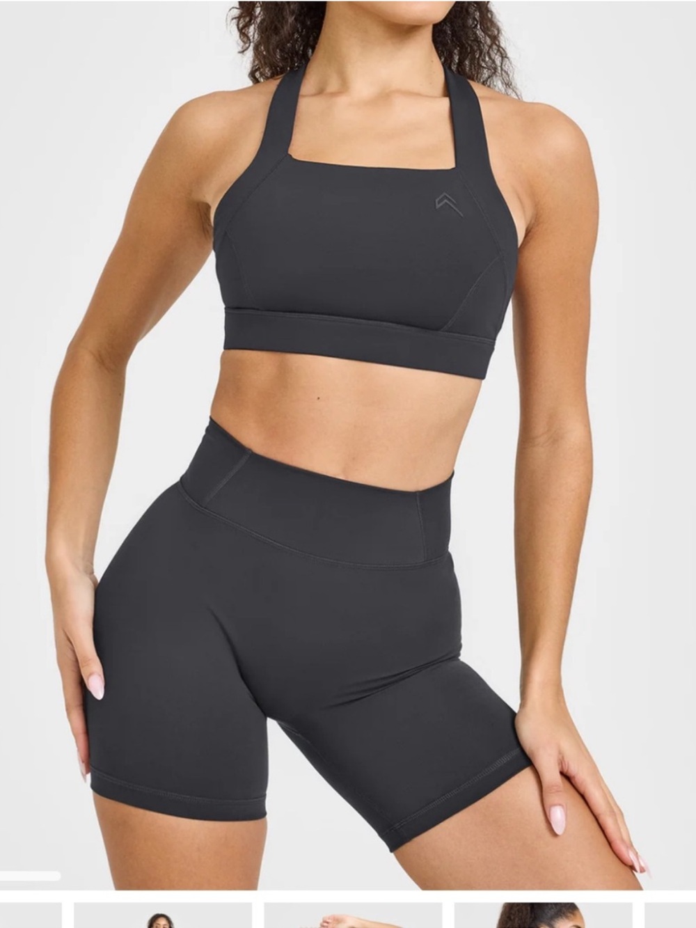 Oner Active Gray Timeless Wide Strap Sports Bra Medium